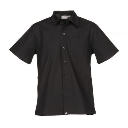 CHEF WORKS Black Cook Shirt (M) CSCV-BLK-M